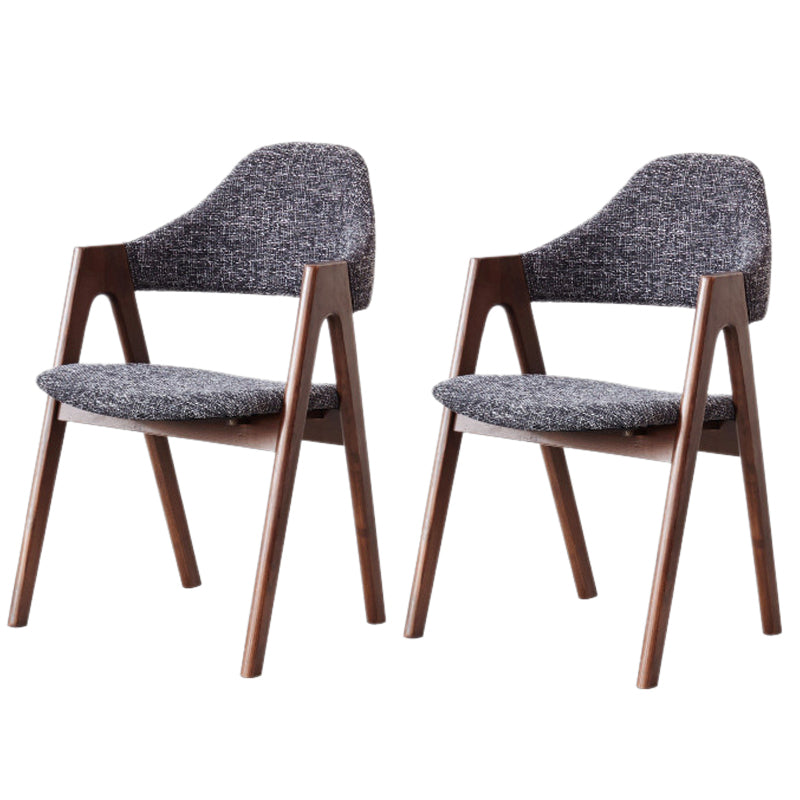 Modern Style Wood Dining Room Chair Open Back Dining Side Chair for Home Use Black-Gray Walnut Set of 2 Clearhalo ' kitchen&dining_furn' 'Dining Chairs' 'Dining Tables & Seating' 'dining_chair' 'Furniture' 'furniture_dining_chair' 'Kitchen & Dining Furniture' 'kitchen' 3467193