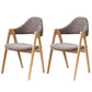 Modern Style Wood Dining Room Chair Open Back Dining Side Chair for Home Use Coffee Natural Wood Set of 2 Clearhalo ' kitchen&dining_furn' 'Dining Chairs' 'Dining Tables & Seating' 'dining_chair' 'Furniture' 'furniture_dining_chair' 'Kitchen & Dining Furniture' 'kitchen' 3467196
