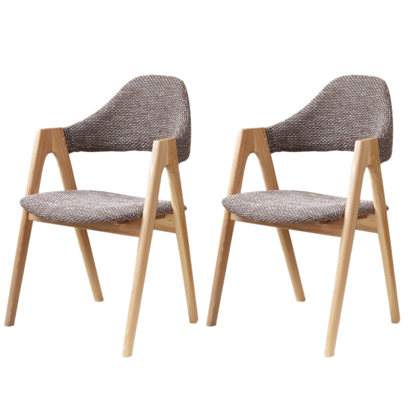 Modern Style Wood Dining Room Chair Open Back Dining Side Chair for Home Use Coffee Natural Wood Set of 2 Clearhalo ' kitchen&dining_furn' 'Dining Chairs' 'Dining Tables & Seating' 'dining_chair' 'Furniture' 'furniture_dining_chair' 'Kitchen & Dining Furniture' 'kitchen' 3467196