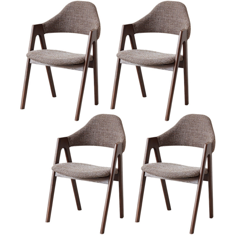 Modern Style Wood Dining Room Chair Open Back Dining Side Chair for Home Use Coffee Walnut Set of 4 Clearhalo ' kitchen&dining_furn' 'Dining Chairs' 'Dining Tables & Seating' 'dining_chair' 'Furniture' 'furniture_dining_chair' 'Kitchen & Dining Furniture' 'kitchen' 3467198