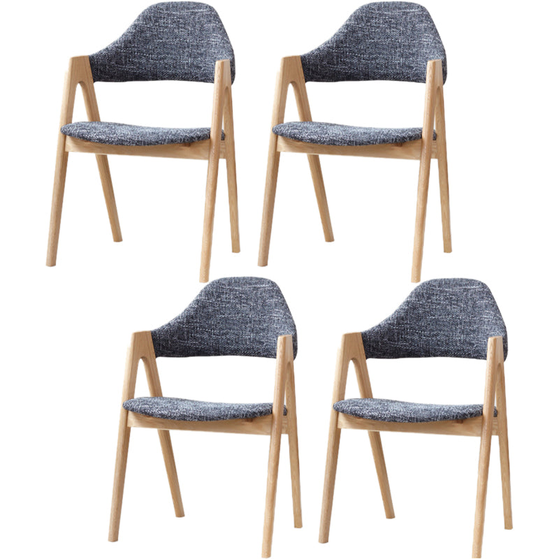 Modern Style Wood Dining Room Chair Open Back Dining Side Chair for Home Use Black-Gray Natural Wood Set of 4 Clearhalo ' kitchen&dining_furn' 'Dining Chairs' 'Dining Tables & Seating' 'dining_chair' 'Furniture' 'furniture_dining_chair' 'Kitchen & Dining Furniture' 'kitchen' 3467199
