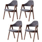 Modern Style Wood Dining Room Chair Open Back Dining Side Chair for Home Use Black-Gray Walnut Set of 4 Clearhalo ' kitchen&dining_furn' 'Dining Chairs' 'Dining Tables & Seating' 'dining_chair' 'Furniture' 'furniture_dining_chair' 'Kitchen & Dining Furniture' 'kitchen' 3467201