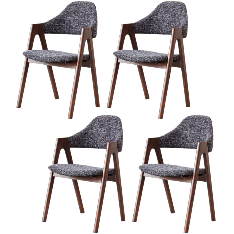 Modern Style Wood Dining Room Chair Open Back Dining Side Chair for Home Use Black-Gray Walnut Set of 4 Clearhalo ' kitchen&dining_furn' 'Dining Chairs' 'Dining Tables & Seating' 'dining_chair' 'Furniture' 'furniture_dining_chair' 'Kitchen & Dining Furniture' 'kitchen' 3467201