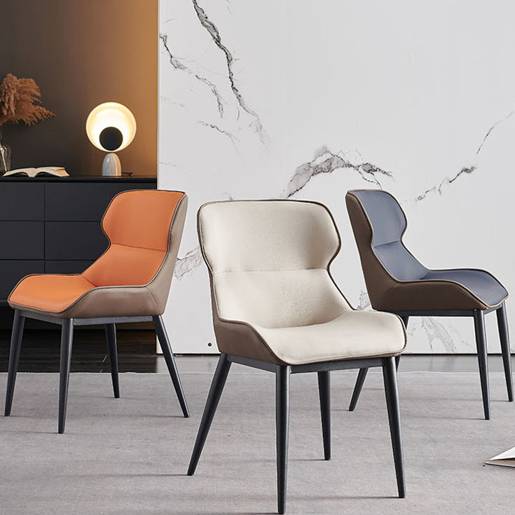 Nordic Style Leather Dining Room Chair Wingback Arm Chair for Home Use Clearhalo ' kitchen&dining_furn' 'Dining Chairs' 'Dining Tables & Seating' 'dining_chair' 'Furniture' 'furniture_dining_chair' 'Kitchen & Dining Furniture' 'kitchen' 3467206