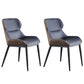 Nordic Style Leather Dining Room Chair Wingback Arm Chair for Home Use Dark Blue Set of 2 Clearhalo ' kitchen&dining_furn' 'Dining Chairs' 'Dining Tables & Seating' 'dining_chair' 'Furniture' 'furniture_dining_chair' 'Kitchen & Dining Furniture' 'kitchen' 3467210