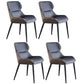 Nordic Style Leather Dining Room Chair Wingback Arm Chair for Home Use Dark Blue Set of 4 Clearhalo ' kitchen&dining_furn' 'Dining Chairs' 'Dining Tables & Seating' 'dining_chair' 'Furniture' 'furniture_dining_chair' 'Kitchen & Dining Furniture' 'kitchen' 3467216