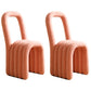Lamb Wool Side Chairs Modern Kitchen Side Chair 16'' Wide Open Back Dining Side Chair Pink 2 Piece Set Clearhalo ' kitchen&dining_furn' 'Dining Chairs' 'Dining Tables & Seating' 'dining_chair' 'furn' 'furn_dining_chair' 'Furniture' 'furniture_dining_chair' 'Kitchen & Dining Furniture' 'kitchen' 3467244