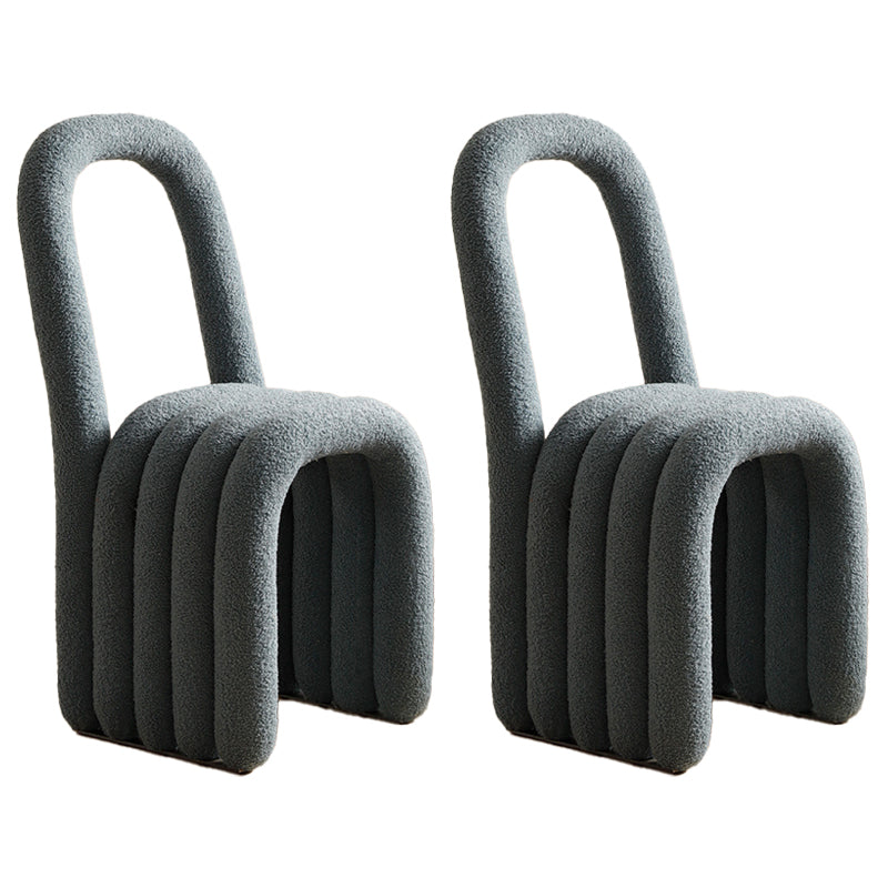 Lamb Wool Side Chairs Modern Kitchen Side Chair 16'' Wide Open Back Dining Side Chair Blue 2 Piece Set Clearhalo ' kitchen&dining_furn' 'Dining Chairs' 'Dining Tables & Seating' 'dining_chair' 'furn' 'furn_dining_chair' 'Furniture' 'furniture_dining_chair' 'Kitchen & Dining Furniture' 'kitchen' 3467245