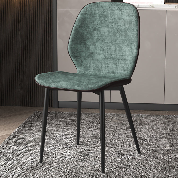 Faux Leather Contemporary Dining Room Chair Matte Finish Solid Back Dining Chairs Dark Green 1 Piece Clearhalo ' kitchen&dining_furn' 'Dining Chairs' 'Dining Tables & Seating' 'dining_chair' 'furn' 'furn_dining_chair' 'Furniture' 'furniture_dining_chair' 'Kitchen & Dining Furniture' 'kitchen' 3467266
