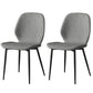 Faux Leather Contemporary Dining Room Chair Matte Finish Solid Back Dining Chairs Grey 2 Piece Set Clearhalo ' kitchen&dining_furn' 'Dining Chairs' 'Dining Tables & Seating' 'dining_chair' 'furn' 'furn_dining_chair' 'Furniture' 'furniture_dining_chair' 'Kitchen & Dining Furniture' 'kitchen' 3467278