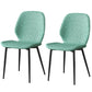 Faux Leather Contemporary Dining Room Chair Matte Finish Solid Back Dining Chairs Lake Blue 2 Piece Set Clearhalo ' kitchen&dining_furn' 'Dining Chairs' 'Dining Tables & Seating' 'dining_chair' 'furn' 'furn_dining_chair' 'Furniture' 'furniture_dining_chair' 'Kitchen & Dining Furniture' 'kitchen' 3467279