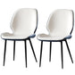 Faux Leather Contemporary Dining Room Chair Matte Finish Solid Back Dining Chairs White 2 Piece Set Clearhalo ' kitchen&dining_furn' 'Dining Chairs' 'Dining Tables & Seating' 'dining_chair' 'furn' 'furn_dining_chair' 'Furniture' 'furniture_dining_chair' 'Kitchen & Dining Furniture' 'kitchen' 3467280