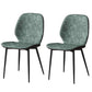 Faux Leather Contemporary Dining Room Chair Matte Finish Solid Back Dining Chairs Dark Green 2 Piece Set Clearhalo ' kitchen&dining_furn' 'Dining Chairs' 'Dining Tables & Seating' 'dining_chair' 'furn' 'furn_dining_chair' 'Furniture' 'furniture_dining_chair' 'Kitchen & Dining Furniture' 'kitchen' 3467284