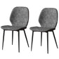 Faux Leather Contemporary Dining Room Chair Matte Finish Solid Back Dining Chairs Dark Gray 2 Piece Set Clearhalo ' kitchen&dining_furn' 'Dining Chairs' 'Dining Tables & Seating' 'dining_chair' 'furn' 'furn_dining_chair' 'Furniture' 'furniture_dining_chair' 'Kitchen & Dining Furniture' 'kitchen' 3467285