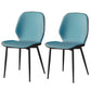 Faux Leather Contemporary Dining Room Chair Matte Finish Solid Back Dining Chairs Blue 2 Piece Set Clearhalo ' kitchen&dining_furn' 'Dining Chairs' 'Dining Tables & Seating' 'dining_chair' 'furn' 'furn_dining_chair' 'Furniture' 'furniture_dining_chair' 'Kitchen & Dining Furniture' 'kitchen' 3467288
