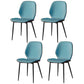 Faux Leather Contemporary Dining Room Chair Matte Finish Solid Back Dining Chairs Blue 4 Piece Set Clearhalo ' kitchen&dining_furn' 'Dining Chairs' 'Dining Tables & Seating' 'dining_chair' 'furn' 'furn_dining_chair' 'Furniture' 'furniture_dining_chair' 'Kitchen & Dining Furniture' 'kitchen' 3467301