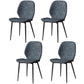 Faux Leather Contemporary Dining Room Chair Matte Finish Solid Back Dining Chairs Dark Blue 4 Piece Set Clearhalo ' kitchen&dining_furn' 'Dining Chairs' 'Dining Tables & Seating' 'dining_chair' 'furn' 'furn_dining_chair' 'Furniture' 'furniture_dining_chair' 'Kitchen & Dining Furniture' 'kitchen' 3467303