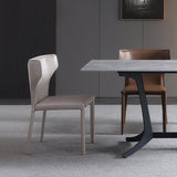 Modern Contemporary Leather Dining Chair Pure Color Wingback Side Chair Clearhalo ' kitchen&dining_furn' 'Dining Chairs' 'Dining Tables & Seating' 'dining_chair' 'Furniture' 'furniture_dining_chair' 'Kitchen & Dining Furniture' 'kitchen' 3467308