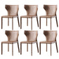 Modern Contemporary Leather Dining Chair Pure Color Wingback Side Chair Brown Set of 6 Clearhalo ' kitchen&dining_furn' 'Dining Chairs' 'Dining Tables & Seating' 'dining_chair' 'Furniture' 'furniture_dining_chair' 'Kitchen & Dining Furniture' 'kitchen' 3467324