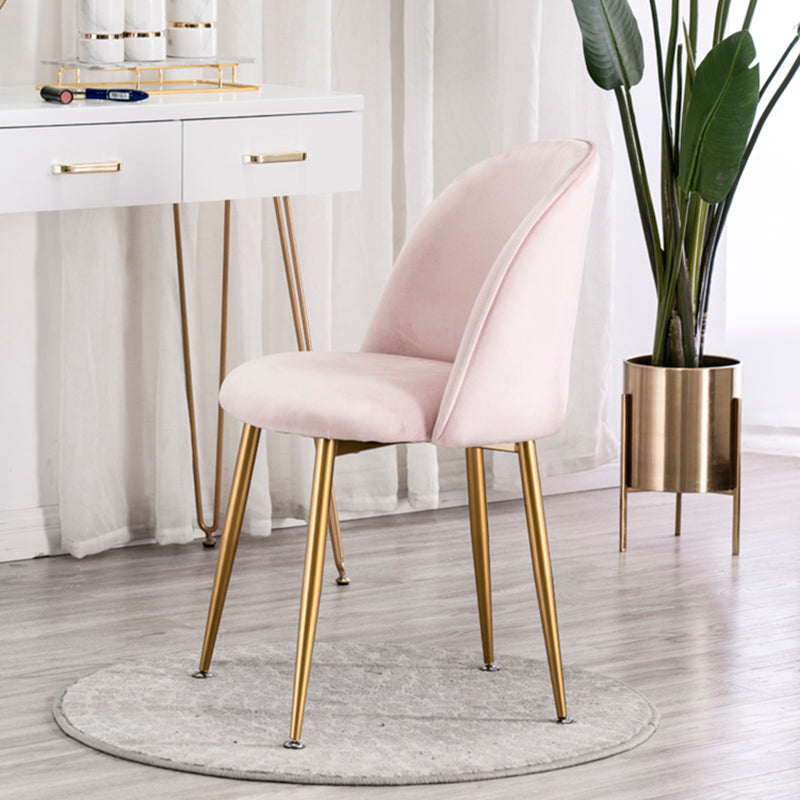 Glam Style 16.5'' Wide Dining Room Chair Solid Back Side Chair with 4 Legs for Home Use Clearhalo ' kitchen&dining_furn' 'Dining Chairs' 'Dining Tables & Seating' 'dining_chair' 'furn' 'furn_dining_chair' 'Furniture' 'furniture_dining_chair' 'Kitchen & Dining Furniture' 'kitchen' 3467332