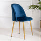 Glam Style 16.5'' Wide Dining Room Chair Solid Back Side Chair with 4 Legs for Home Use Navy Blue 1 Piece Brass Gold Clearhalo ' kitchen&dining_furn' 'Dining Chairs' 'Dining Tables & Seating' 'dining_chair' 'furn' 'furn_dining_chair' 'Furniture' 'furniture_dining_chair' 'Kitchen & Dining Furniture' 'kitchen' 3467334