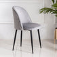 Glam Style 16.5'' Wide Dining Room Chair Solid Back Side Chair with 4 Legs for Home Use Dark Gray 1 Piece Black Clearhalo ' kitchen&dining_furn' 'Dining Chairs' 'Dining Tables & Seating' 'dining_chair' 'furn' 'furn_dining_chair' 'Furniture' 'furniture_dining_chair' 'Kitchen & Dining Furniture' 'kitchen' 3467342