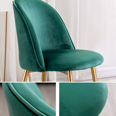 Glam Style 16.5'' Wide Dining Room Chair Solid Back Side Chair with 4 Legs for Home Use Clearhalo ' kitchen&dining_furn' 'Dining Chairs' 'Dining Tables & Seating' 'dining_chair' 'furn' 'furn_dining_chair' 'Furniture' 'furniture_dining_chair' 'Kitchen & Dining Furniture' 'kitchen' 3467343