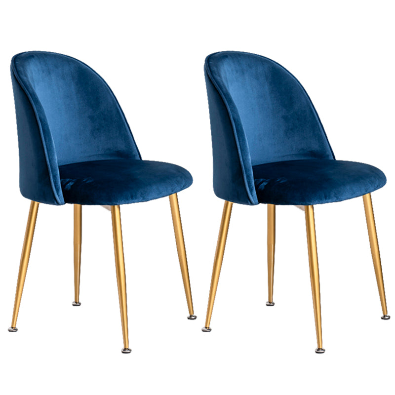 Glam Style 16.5'' Wide Dining Room Chair Solid Back Side Chair with 4 Legs for Home Use Navy Blue 2 Piece Set Brass Gold Clearhalo ' kitchen&dining_furn' 'Dining Chairs' 'Dining Tables & Seating' 'dining_chair' 'furn' 'furn_dining_chair' 'Furniture' 'furniture_dining_chair' 'Kitchen & Dining Furniture' 'kitchen' 3467356