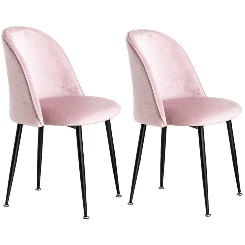 Glam Style 16.5'' Wide Dining Room Chair Solid Back Side Chair with 4 Legs for Home Use Cameo Brown 2 Piece Set Black Clearhalo ' kitchen&dining_furn' 'Dining Chairs' 'Dining Tables & Seating' 'dining_chair' 'furn' 'furn_dining_chair' 'Furniture' 'furniture_dining_chair' 'Kitchen & Dining Furniture' 'kitchen' 3467364