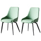 Contemporary Style Leather Dining Chair of 18" Wide Parsons Chair for Home Light Green Set of 2 Clearhalo ' kitchen&dining_furn' 'Dining Chairs' 'Dining Tables & Seating' 'dining_chair' 'Furniture' 'furniture_dining_chair' 'Kitchen & Dining Furniture' 'kitchen' 3467391