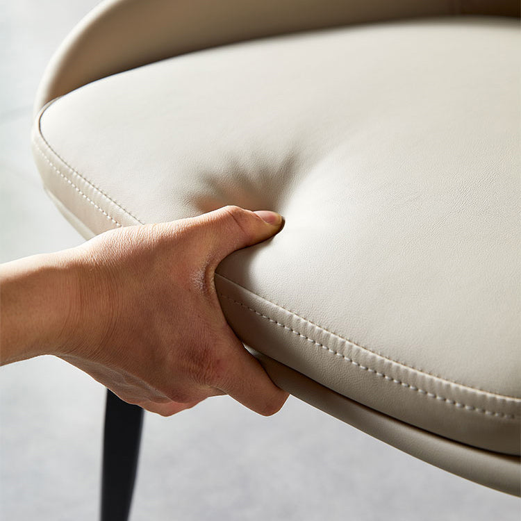 Contemporary Style Leather Dining Chair of 18" Wide Parsons Chair for Home Clearhalo ' kitchen&dining_furn' 'Dining Chairs' 'Dining Tables & Seating' 'dining_chair' 'Furniture' 'furniture_dining_chair' 'Kitchen & Dining Furniture' 'kitchen' 3467392