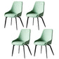 Contemporary Style Leather Dining Chair of 18" Wide Parsons Chair for Home Light Green Set of 4 Clearhalo ' kitchen&dining_furn' 'Dining Chairs' 'Dining Tables & Seating' 'dining_chair' 'Furniture' 'furniture_dining_chair' 'Kitchen & Dining Furniture' 'kitchen' 3467399
