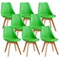 Glam Style Dining Room Wooden Side Chair Matte Finish Solid Back Dining Chair Green Set of 8 Clearhalo ' kitchen&dining_furn' 'Dining Chairs' 'Dining Tables & Seating' 'dining_chair' 'Furniture' 'furniture_dining_chair' 'Kitchen & Dining Furniture' 'kitchen' 3467421