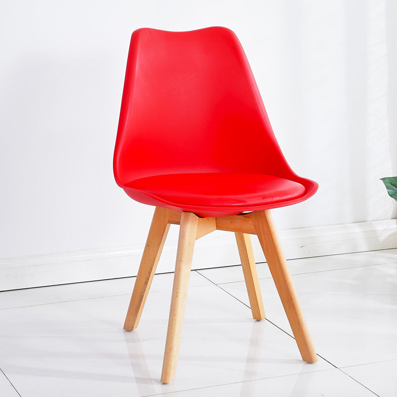 Glam Style Dining Room Wooden Side Chair Matte Finish Solid Back Dining Chair Clearhalo ' kitchen&dining_furn' 'Dining Chairs' 'Dining Tables & Seating' 'dining_chair' 'Furniture' 'furniture_dining_chair' 'Kitchen & Dining Furniture' 'kitchen' 3467422