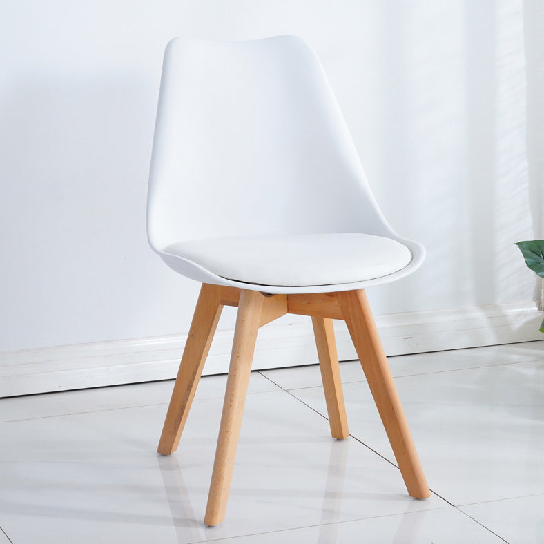 Glam Style Dining Room Wooden Side Chair Matte Finish Solid Back Dining Chair Clearhalo ' kitchen&dining_furn' 'Dining Chairs' 'Dining Tables & Seating' 'dining_chair' 'Furniture' 'furniture_dining_chair' 'Kitchen & Dining Furniture' 'kitchen' 3467424