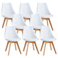 Glam Style Dining Room Wooden Side Chair Matte Finish Solid Back Dining Chair White Set of 8 Clearhalo ' kitchen&dining_furn' 'Dining Chairs' 'Dining Tables & Seating' 'dining_chair' 'Furniture' 'furniture_dining_chair' 'Kitchen & Dining Furniture' 'kitchen' 3467425