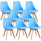 Glam Style Dining Room Wooden Side Chair Matte Finish Solid Back Dining Chair Blue Set of 8 Clearhalo ' kitchen&dining_furn' 'Dining Chairs' 'Dining Tables & Seating' 'dining_chair' 'Furniture' 'furniture_dining_chair' 'Kitchen & Dining Furniture' 'kitchen' 3467427