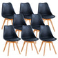 Glam Style Dining Room Wooden Side Chair Matte Finish Solid Back Dining Chair Black Set of 8 Clearhalo ' kitchen&dining_furn' 'Dining Chairs' 'Dining Tables & Seating' 'dining_chair' 'Furniture' 'furniture_dining_chair' 'Kitchen & Dining Furniture' 'kitchen' 3467429