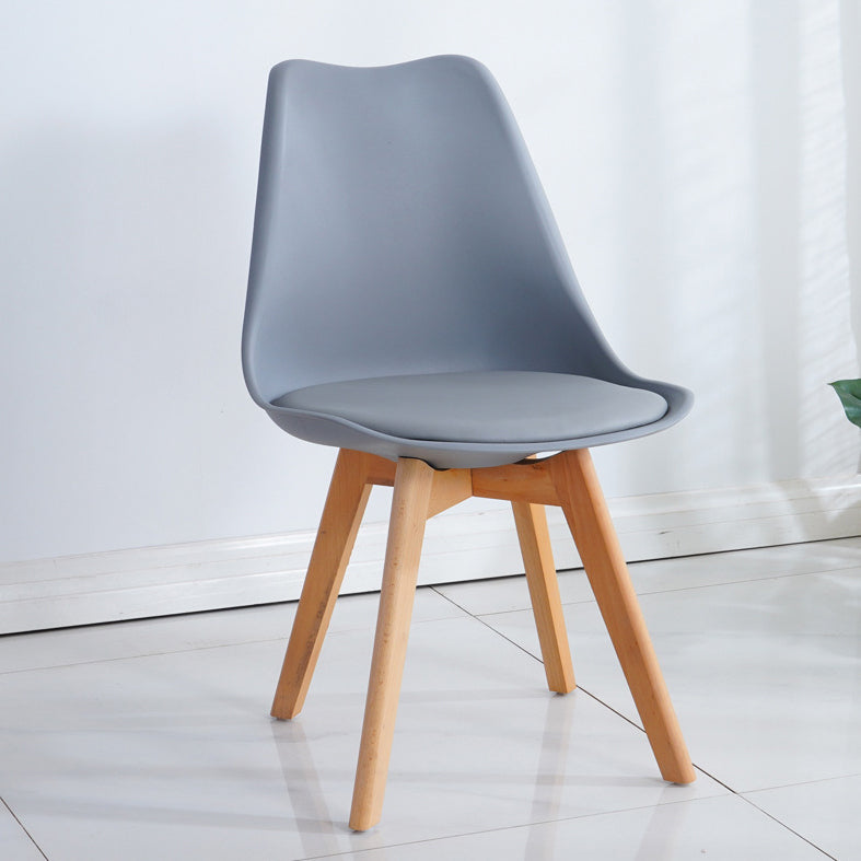 Glam Style Dining Room Wooden Side Chair Matte Finish Solid Back Dining Chair Clearhalo ' kitchen&dining_furn' 'Dining Chairs' 'Dining Tables & Seating' 'dining_chair' 'Furniture' 'furniture_dining_chair' 'Kitchen & Dining Furniture' 'kitchen' 3467430