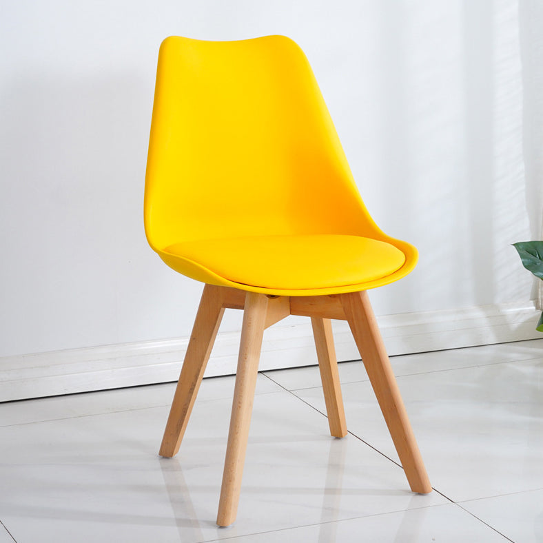 Glam Style Dining Room Wooden Side Chair Matte Finish Solid Back Dining Chair Clearhalo ' kitchen&dining_furn' 'Dining Chairs' 'Dining Tables & Seating' 'dining_chair' 'Furniture' 'furniture_dining_chair' 'Kitchen & Dining Furniture' 'kitchen' 3467432