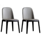 Contemporary Style Upholstered Chair of 16" Wide Parsons Chair for Home Light Gray 2 Piece Set Black Clearhalo ' kitchen&dining_furn' 'Dining Chairs' 'Dining Tables & Seating' 'dining_chair' 'furn' 'furn_dining_chair' 'Furniture' 'furniture_dining_chair' 'Kitchen & Dining Furniture' 'kitchen' 3467436