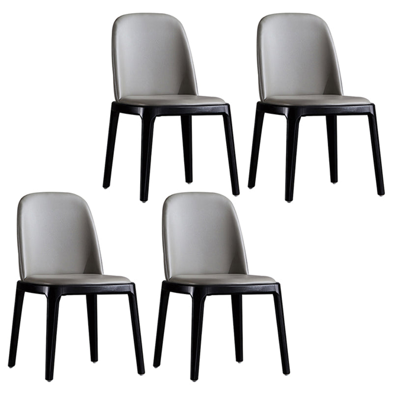 Contemporary Style Upholstered Chair of 16" Wide Parsons Chair for Home Light Gray 4 Piece Set Black Clearhalo ' kitchen&dining_furn' 'Dining Chairs' 'Dining Tables & Seating' 'dining_chair' 'furn' 'furn_dining_chair' 'Furniture' 'furniture_dining_chair' 'Kitchen & Dining Furniture' 'kitchen' 3467438
