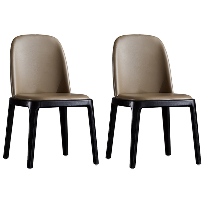 Contemporary Style Upholstered Chair of 16" Wide Parsons Chair for Home Coffee 2 Piece Set Black Clearhalo ' kitchen&dining_furn' 'Dining Chairs' 'Dining Tables & Seating' 'dining_chair' 'furn' 'furn_dining_chair' 'Furniture' 'furniture_dining_chair' 'Kitchen & Dining Furniture' 'kitchen' 3467454