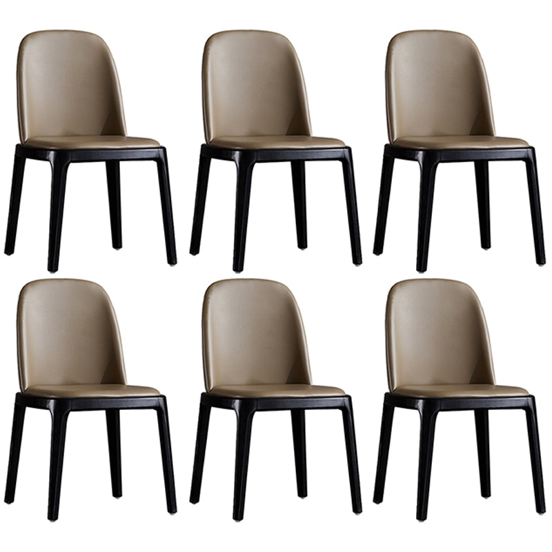 Contemporary Style Upholstered Chair of 16" Wide Parsons Chair for Home Coffee 6 Piece Set Black Clearhalo ' kitchen&dining_furn' 'Dining Chairs' 'Dining Tables & Seating' 'dining_chair' 'furn' 'furn_dining_chair' 'Furniture' 'furniture_dining_chair' 'Kitchen & Dining Furniture' 'kitchen' 3467456