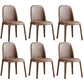 Contemporary Style Upholstered Chair of 16" Wide Parsons Chair for Home Khaki 6 Piece Set Walnut Clearhalo ' kitchen&dining_furn' 'Dining Chairs' 'Dining Tables & Seating' 'dining_chair' 'furn' 'furn_dining_chair' 'Furniture' 'furniture_dining_chair' 'Kitchen & Dining Furniture' 'kitchen' 3467459