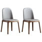 Contemporary Style Upholstered Chair of 16" Wide Parsons Chair for Home Light Gray 2 Piece Set Walnut Clearhalo ' kitchen&dining_furn' 'Dining Chairs' 'Dining Tables & Seating' 'dining_chair' 'furn' 'furn_dining_chair' 'Furniture' 'furniture_dining_chair' 'Kitchen & Dining Furniture' 'kitchen' 3467466