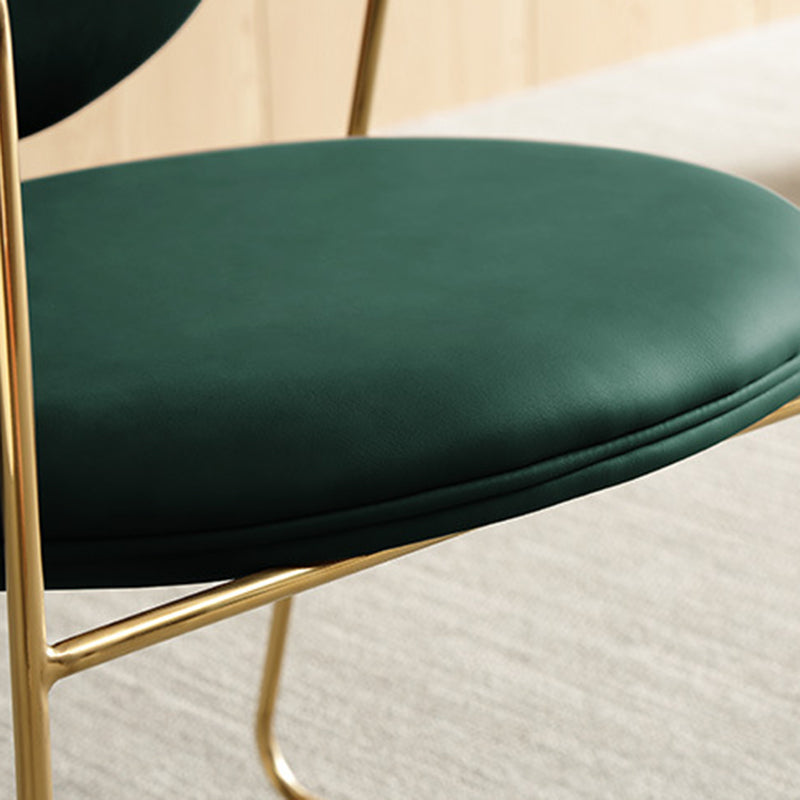 Scandinavian Kitchen Dining Arm Chair Metal Opening Back Dining Arm Chair Clearhalo ' kitchen&dining_furn' 'Dining Chairs' 'Dining Tables & Seating' 'dining_chair' 'Furniture' 'furniture_dining_chair' 'Kitchen & Dining Furniture' 'kitchen' 3467481