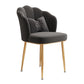Glam Dining Room Chair 16.5'' Wide Solid Back Chair with 4 Metal Legs for Home Use Dark Gray 1 Piece Brass Gold Clearhalo ' kitchen&dining_furn' 'Dining Chairs' 'Dining Tables & Seating' 'dining_chair' 'furn' 'furn_dining_chair' 'Furniture' 'furniture_dining_chair' 'Kitchen & Dining Furniture' 'kitchen' 3467495