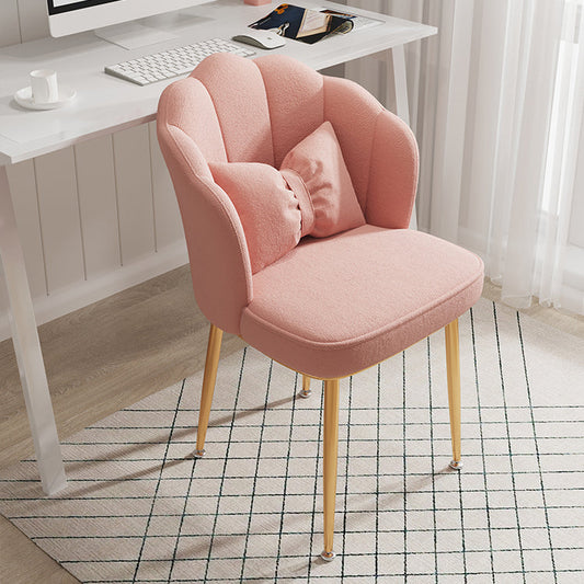 Glam Dining Room Chair 16.5'' Wide Solid Back Chair with 4 Metal Legs for Home Use Clearhalo ' kitchen&dining_furn' 'Dining Chairs' 'Dining Tables & Seating' 'dining_chair' 'furn' 'furn_dining_chair' 'Furniture' 'furniture_dining_chair' 'Kitchen & Dining Furniture' 'kitchen' 3467499