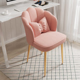 Glam Dining Room Chair 16.5'' Wide Solid Back Chair with 4 Metal Legs for Home Use Clearhalo ' kitchen&dining_furn' 'Dining Chairs' 'Dining Tables & Seating' 'dining_chair' 'furn' 'furn_dining_chair' 'Furniture' 'furniture_dining_chair' 'Kitchen & Dining Furniture' 'kitchen' 3467499